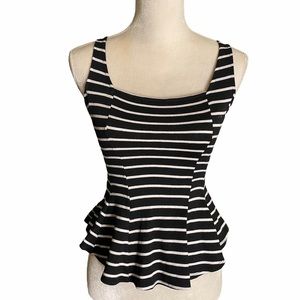 Love Culture Peplum Striped Tank sz S‎
